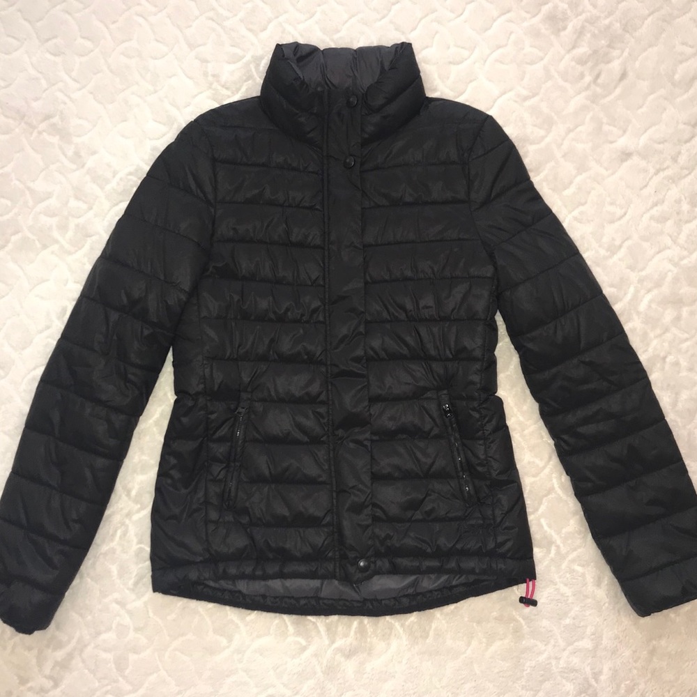 Black American Eagle Puffy Coat